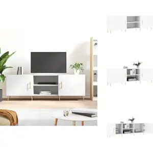vidaXL Armoire TV Blanc 150x30x50 cm Bois composite - Meuble TV pas cher