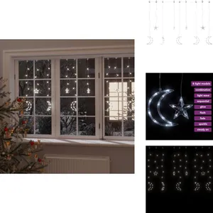 Vidaxl - Guirlande lumineuse étoile et lune avec télécommande 138 led ... pas cher