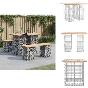 vidaXL Banc de jardin design de gabion 100x70x72 cm bois massif de pin...Vendu parkaufland