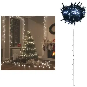 vidaXL Guirlande lumineuse 600 LEDs Indoor et Outdoor IP44 60 m Blanc ... pas cher
