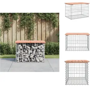 vidaXL Banc de jardin design gabion 63x44x42 cm bois massif de douglas... pas cher