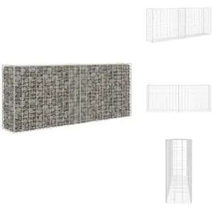 vidaXL Panier de gabion Acier inoxydable 85x30x200 cm - Gabion - Clôtu... pas cher