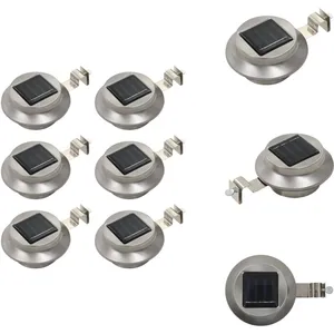 Lampe solaire à LED ronde d'extérieur 6 pcs 12 cm Blanc - Lampes Solai...Vendu parkaufland