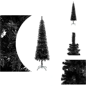 vidaXL Arbre de Noël élancé noir 240 cm - Arbres de Noël pas cher