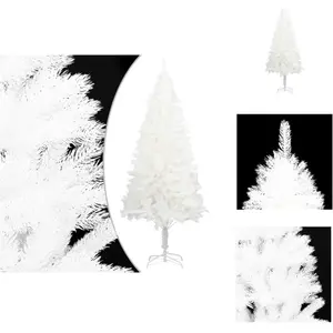 vidaXL Sapin de Noël artificiel Aiguilles naturelles Blanc 210 cm - Sa... pas cher