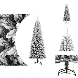 vidaXL Sapin de Noël artificiel enneigé 210 cm PVC&PE - Sapins de Noël pas cher