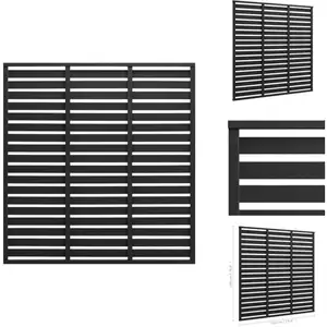 vidaXL Panneau de clôture WPC 180 x 180 cm Noir - Panneaux de clôture pas cher