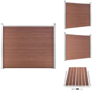 vidaXL Panneau de clôture WPC 180x146 cm Brun - Panneaux de clôture pas cher