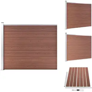 vidaXL Panneau de clôture wpc 175x146 cm Marron - Clôture De Jardin - Clôture Résidentielle - Clôture wpc - Barrière De Jardin - Clôture Composite pas cher