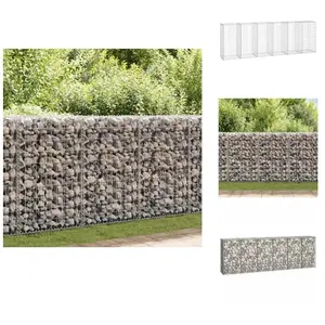 vidaXL Mur de gabions avec couverture Acier galvanisé 300×50×100 cm - ... pas cher