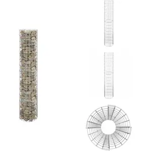 vidaXL Poteau à gabion circulaire Acier galvanisé Ø30x150 cm - Clôture... pas cher