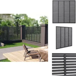 vidaXL Clôture à lamelles WPC 180x180 cm Gris - Panneaux de clôture pas cher