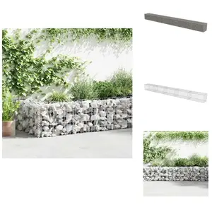 vidaXL Mur à gabion avec couvercles Acier galvanisé 600 x 50 x 50 cm -... pas cher