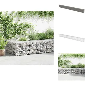 vidaXL Mur à gabion avec couvercles Acier galvanisé 600x30x50 cm - Mur En Gab... pas cher