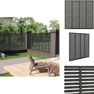 Vidaxl - Clôture à persiennes wpc 180x180 cm gris foncé - Clôture - Pa... pas cher