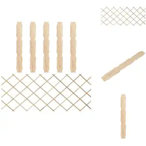 vidaXL Clôtures en treillis 5 pcs Bois de sapin massif 180x80 cm - Clô... pas cher