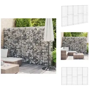 vidaXL Mur en gabion avec couvercles Acier galvanisé 300x30x200 cm - Mur En Gabion - Cloture Gabion - Panneau De Cloture - Barrieres Exterieur - Decoration pas cher