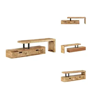 vidaXL Armoire TV en bois massif de manguier - Meuble TV pas cher