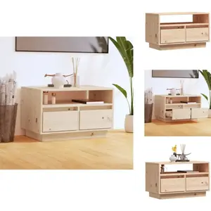 vidaXL Armoire TV 60x35x37 cm Pin massif - Meuble TV pas cher