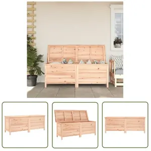 The Living Store - Boîte de rangement de jardin 150x50x56,5 cm bois massif sapin Brun pas cher
