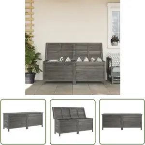 The Living Store - Boîte de rangement de jardin anthracite bois massif... pas cher