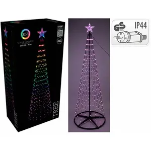 VTE Illumination de Noël Arbre en spirale Multicolore 300 cm - 550 LED pas cher