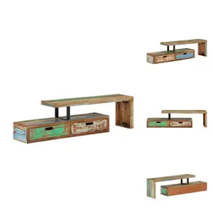 vidaXL Armoire TV en vieux bois massif - Meuble TV pas cher