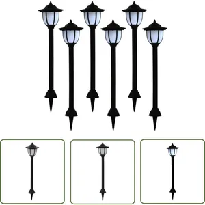 The Living Store Lampes solaires à led d'extérieur 6 pcs Noir - Lampe ...Vendu parkaufland
