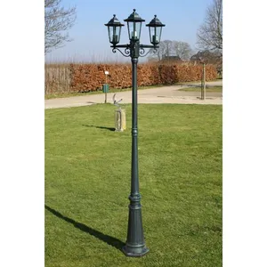 Lampadaire de jardin 3 bras 215 cm Vert foncé/Noir Aluminium The Livin...Vendu parkaufland
