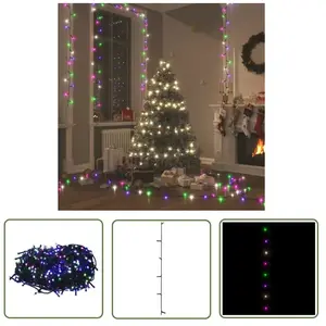 Guirlande led avec 150 led Multicolore pastel 15 m pvc The Living Store pas cher