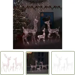 The Living Store Famille de rennes LED Décoration de Noël Acrylique 30...