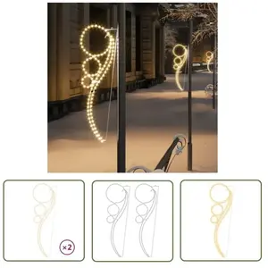 Guirlandes lumineuses en forme de boule 2 pcs Blanc chaud - The Living Store pas cher
