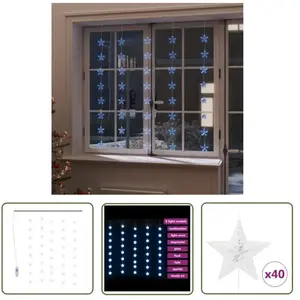 Prolenta Premium - Guirlande lumineuse à étoiles led 200 led Bleu 8 fo... pas cher