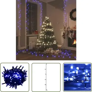 Guirlande LED avec 2000 LED Bleu 200 m PVC - The Living Store pas cher