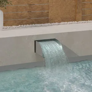 Abcrital - Cascade avec led 30x34x14 cm Acier inoxydable 304 - The Living Store - Argent pas cher