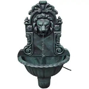 The Living Store - Fontaine murale Design de tête de lion Vert