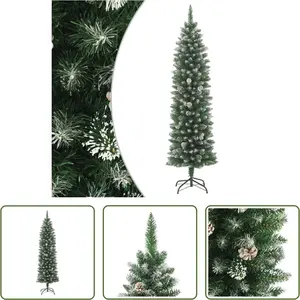 The Living Store Arbre de Noël artificiel avec support Svelte 150 cm P... pas cher