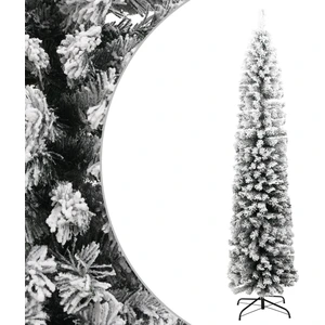 The Living Store Arbre de Noël artificiel élancé avec neige Vert 180 c... pas cher