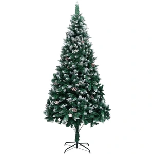 The Living Store Sapin de Noël artificiel avec cônes et neige 210 cm pas cher