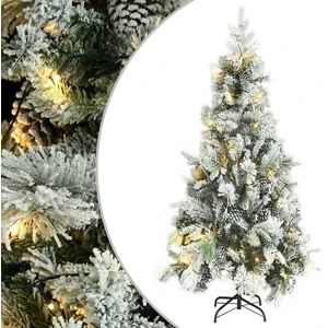 The Living Store Sapin de Noël avec éclairage neige et cônes 225 cm PV... pas cher