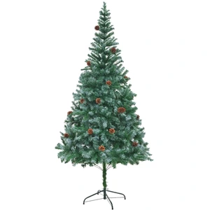 The Living Store Sapin de Noël artificiel avec pommes de pin 210 cm pas cher