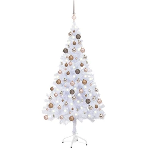 The Living Store Arbre de Noël artificiel éclairage boules 150cm 380 b... pas cher