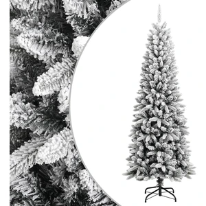The Living Store Sapin de Noël artificiel enneigé 210 cm PVC&PE pas cher
