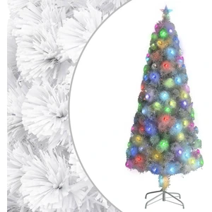 The Living Store Arbre de Noël artificiel avec LED blanc 210 cm fibre ... pas cher