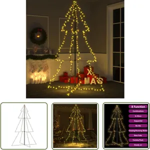 Arbre de Noël cône 240 led d'intérieur/d'extérieur 118x180 cm The Livi... pas cher