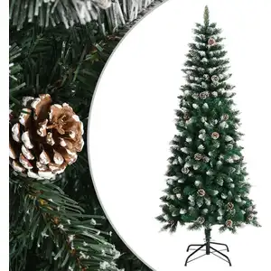 The Living Store Arbre de Noël artificiel avec support Vert 180 cm PVC pas cher