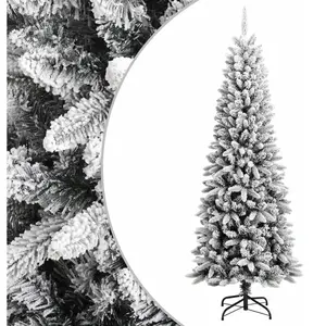 The Living Store Sapin de Noël artificiel enneigé 240 cm PVC&PE pas cher