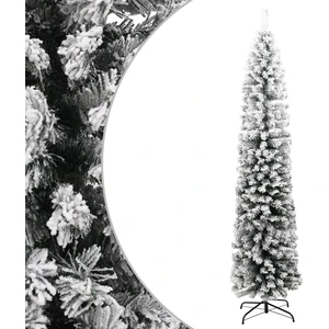 The Living Store Arbre de Noël artificiel élancé avec neige Vert 210 c... pas cher