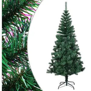 The Living Store Arbre de Noël artificiel dentelle irisée vert 240 cm ... pas cher