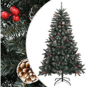 The Living Store Arbre de Noël artificiel avec support Vert 120 cm PVC pas cher